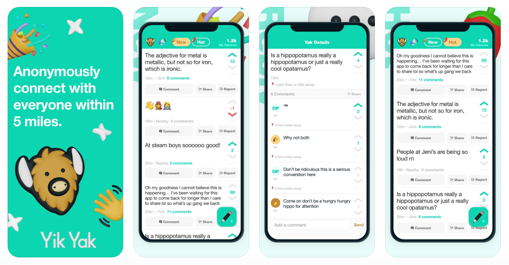 How to change comment icon in Yik Yak?