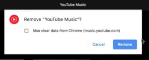 Uninstall YouTube music app
