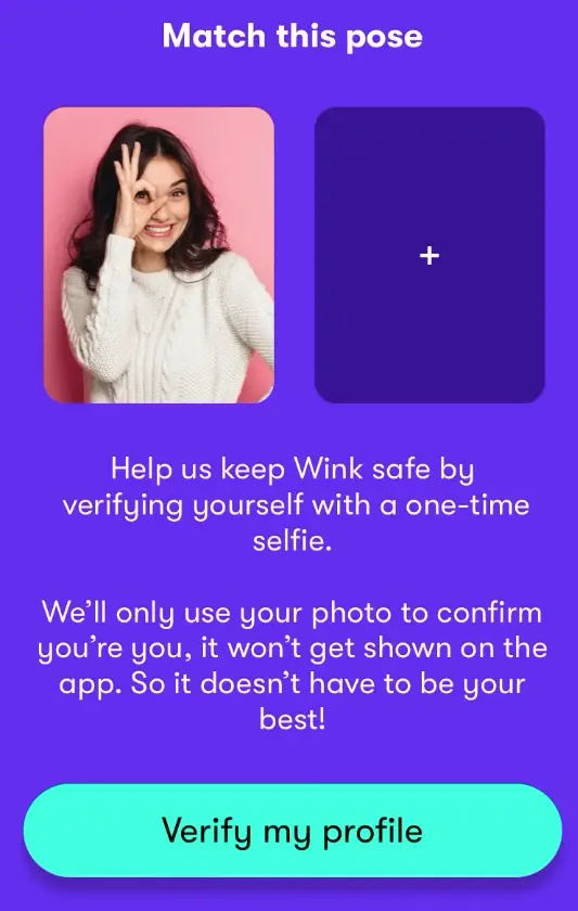 how to verify Wink profile