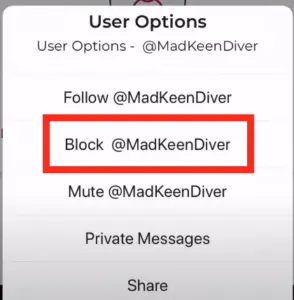 block on Parler app