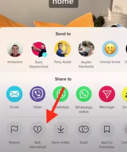 TikTok not interested