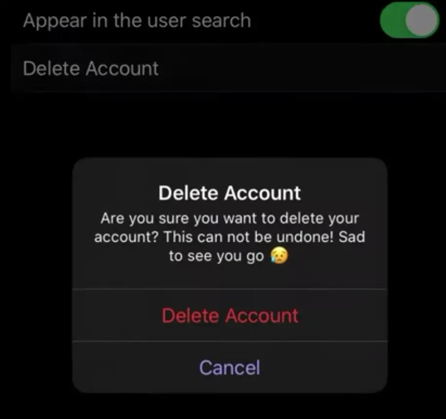 How to delete Beer Buddy account