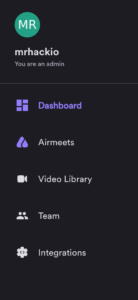 Airmeet sidebar